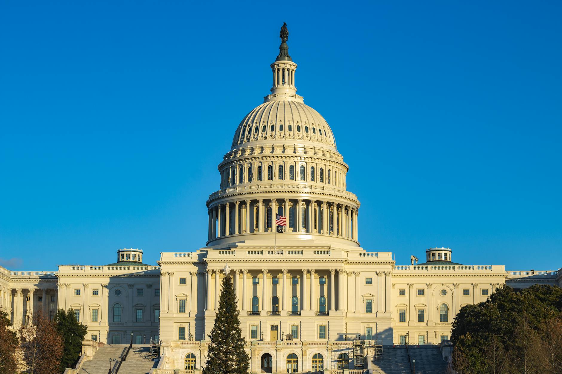 Stunning daytime view of the United States Capitol in Washington, D.C.