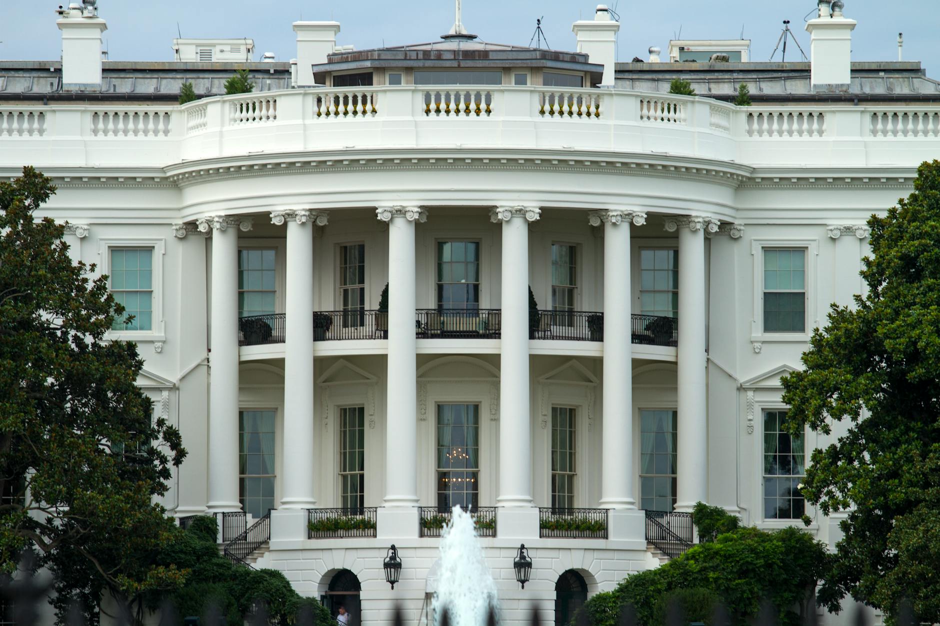 The White House, an iconic symbol of American history and politics in Washington, DC.
