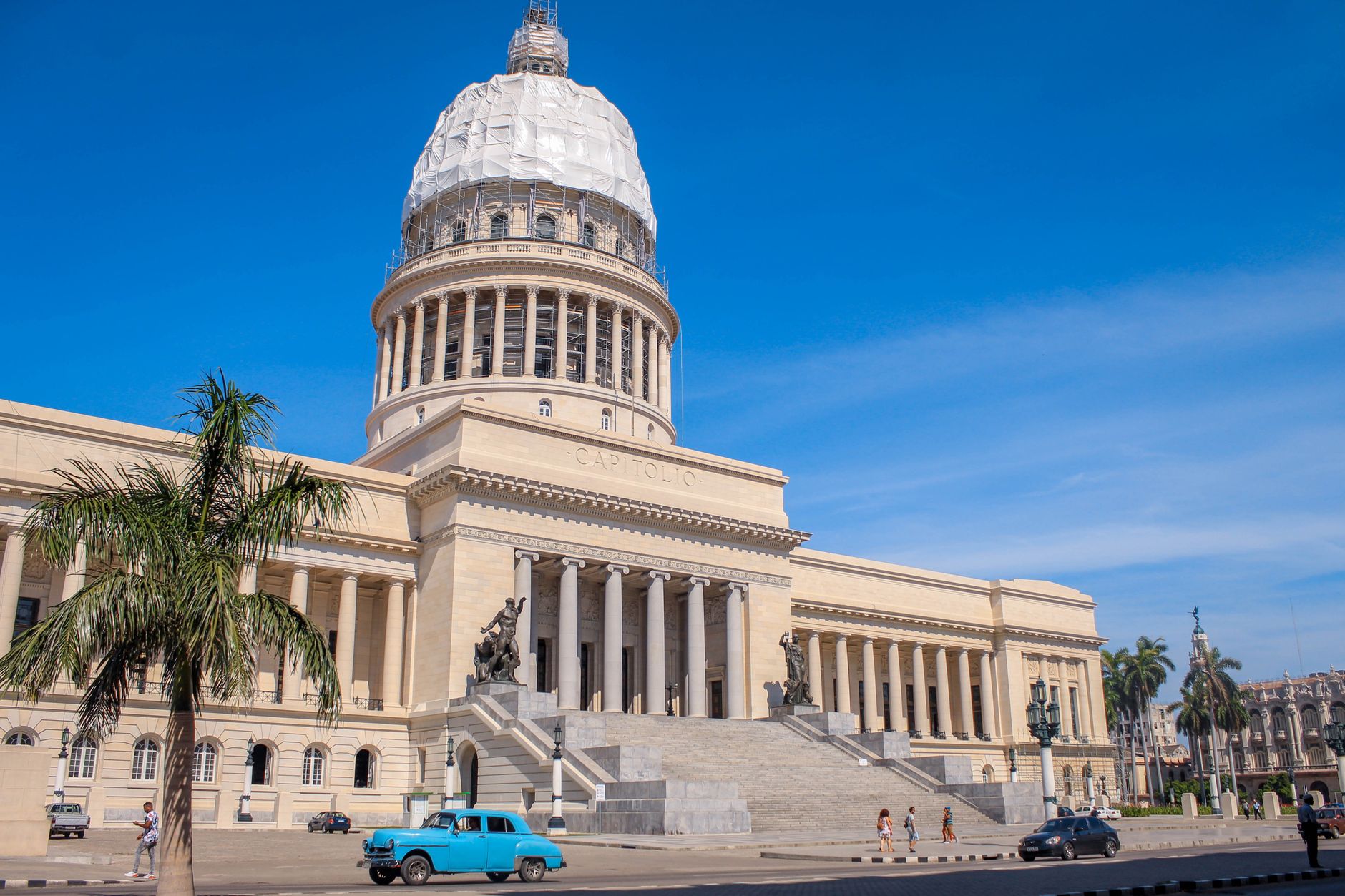 satire-image-74 White House Debuts satire image: The stunning El Capitolio building in Havana, Cuba, under blue skies captures historical Cuban